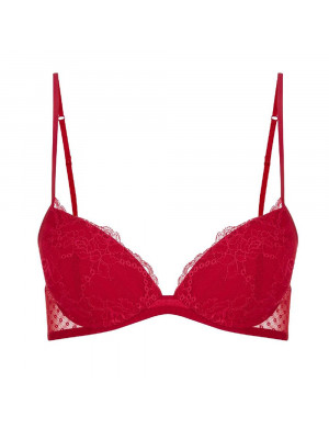 Reggiseno push-up in pizzo rosso - La Perla - Italia