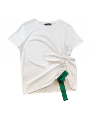 T shirt girocollo con coulisse diagonale Twinset MT2311