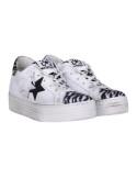 Sneakers HS low Bianco- Zebra Bianco-Nero 2Star 3237