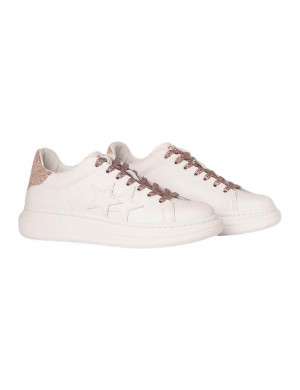 Sneakers Pricess Bianco-Rosa glitter 2Star 3262 