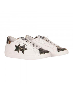 Sneakers Low Bianco - Pitone verde 3226 2Star