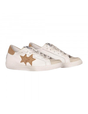 Sneakers Low Bianco- Ghiaccio-Marrone 2Star 3222 