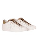 Sneakers low bianco- oro fur beige 2Star 3214